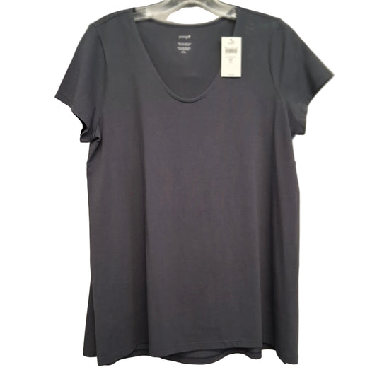 Top Ss Basic By Pure Jill In Grey, Size:Sp