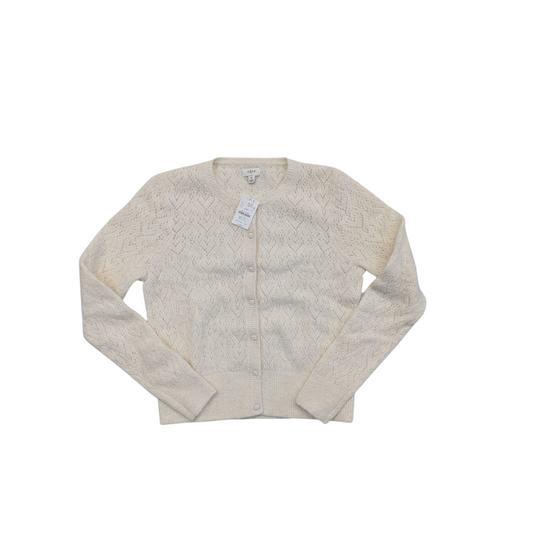 Sweater Cardigan By J. Crew In Ivory, Size:M