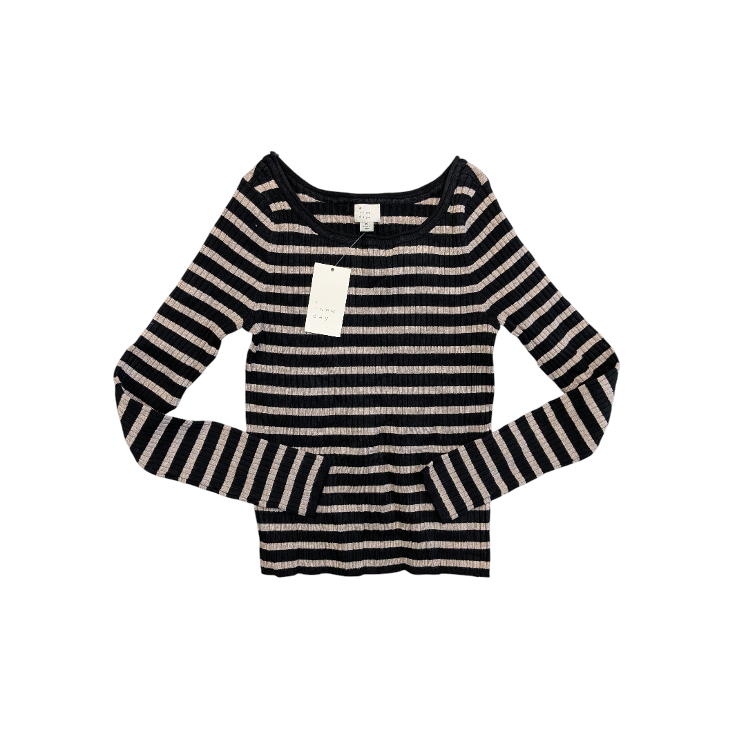 Top Ls By A New Day In Striped Pattern, Size:M