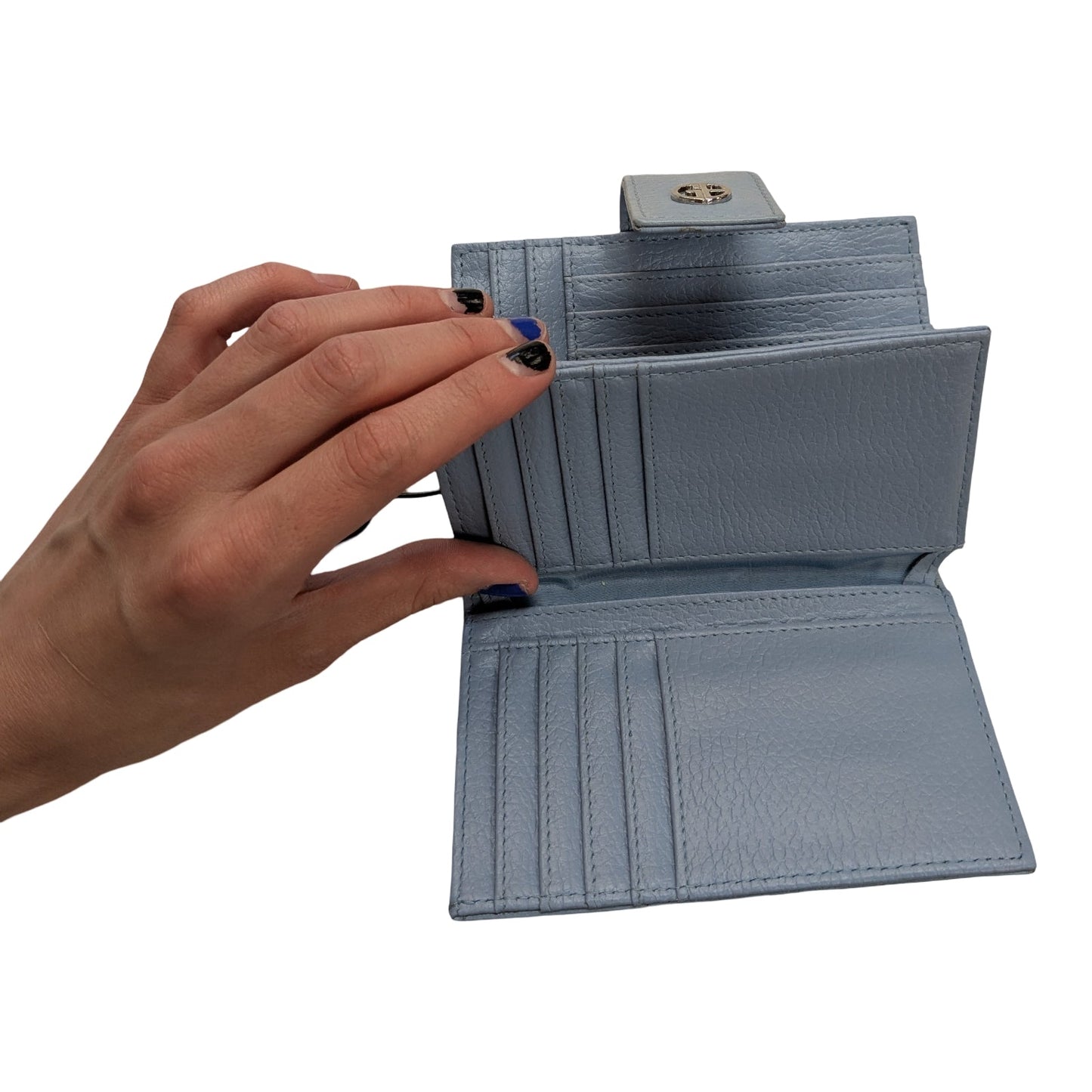 Wallet Leather By Giani Bernini In Blue, Size:Small