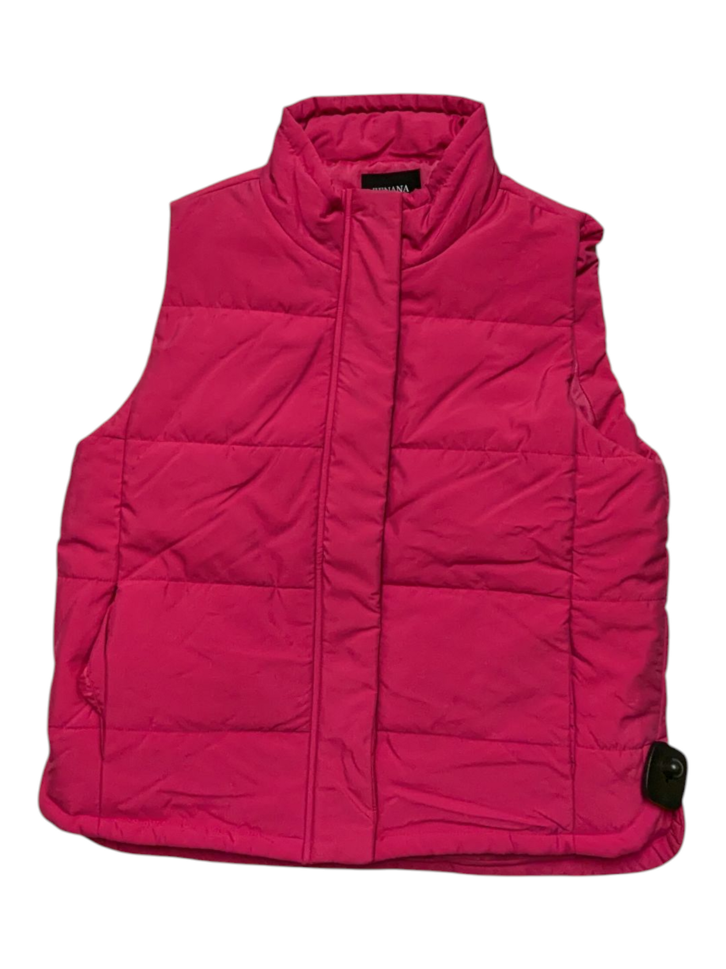 Vest Puffer & Quilted By Zenana In Pink, Size:M