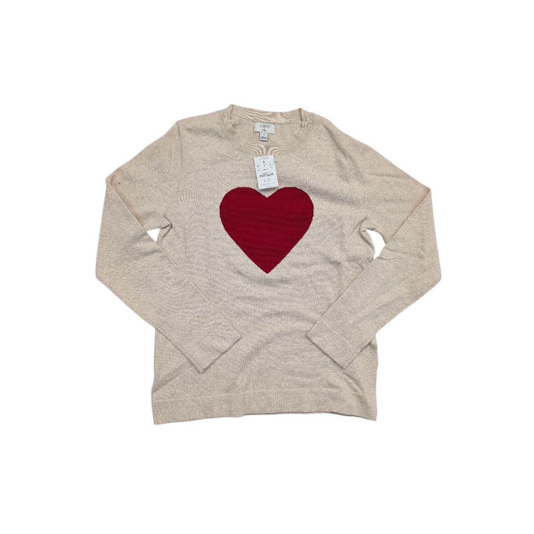 Sweater By J. Crew In Cream & Red, Size:S