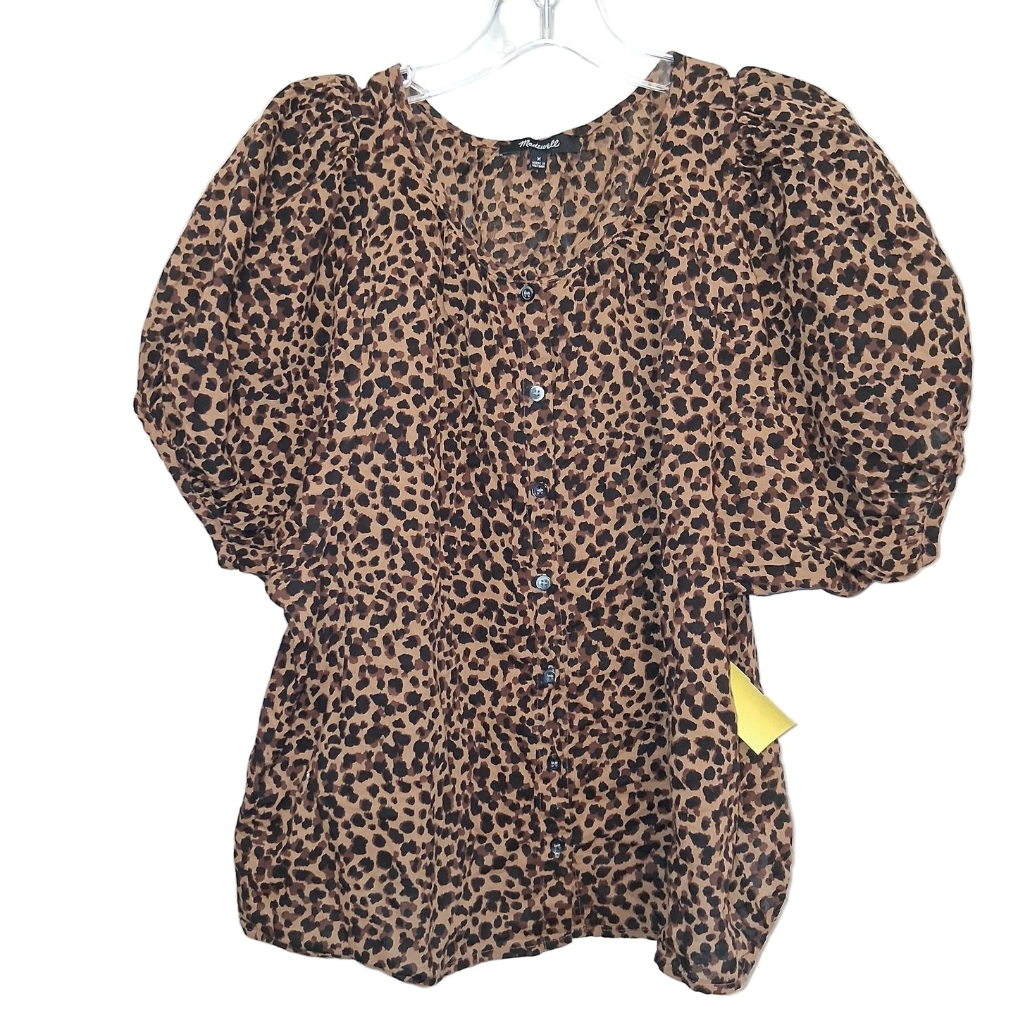 Top Ss By Madewell In Animal Print, Size:M