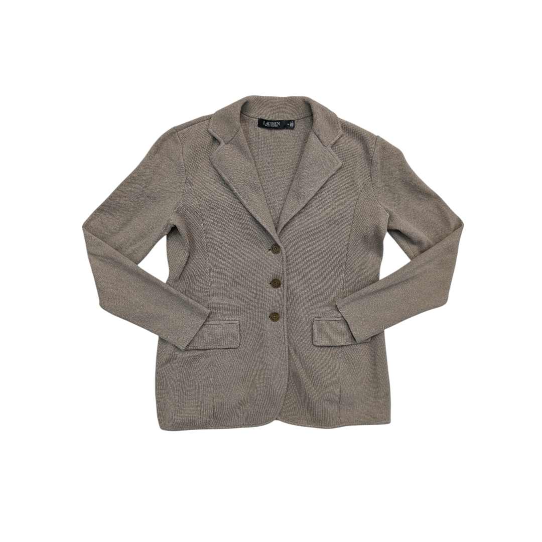 Blazer By Lauren By Ralph Lauren In Taupe, Size:M