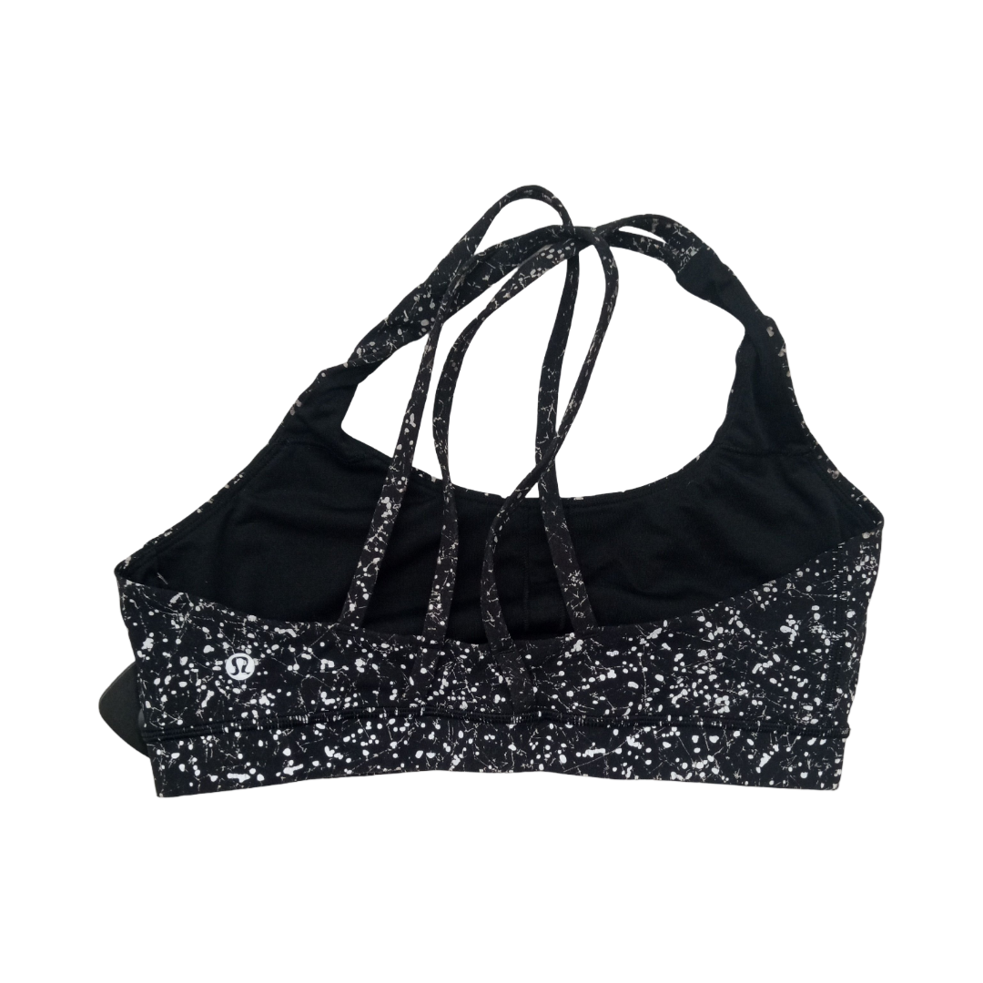 Athletic Bra By Lululemon In Black & White, Size:10