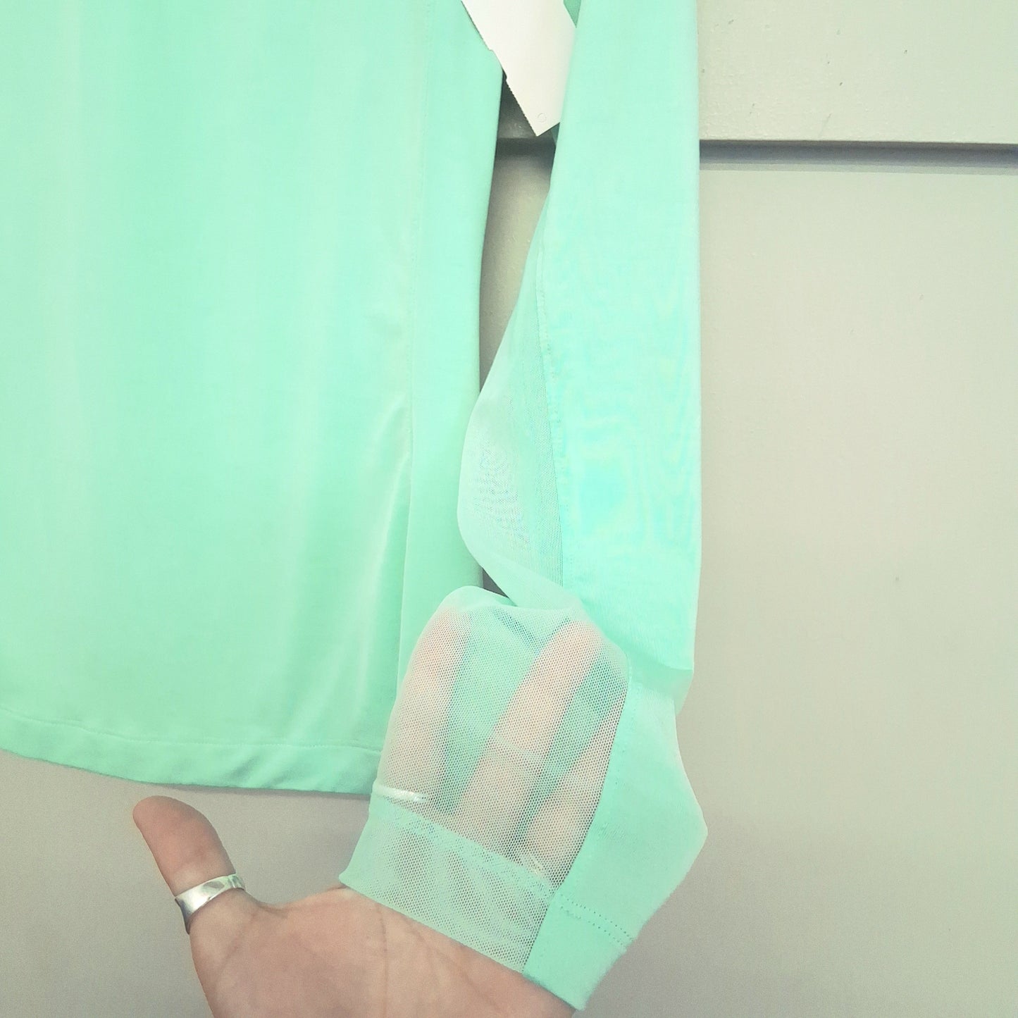 Athletic Top Long Sleeve Collar By Slazenger In Green, Size: Xs