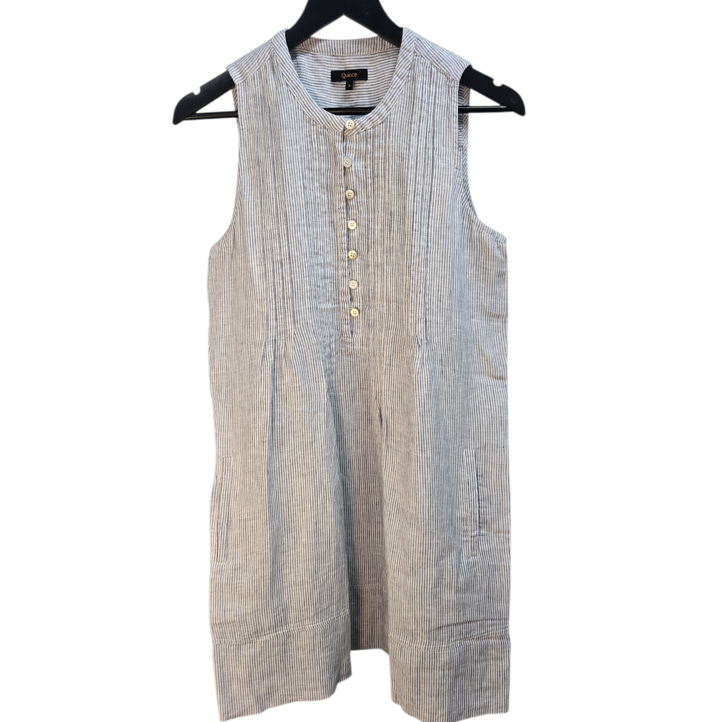 Dress Casual Midi By Quince In Blue, Size: S