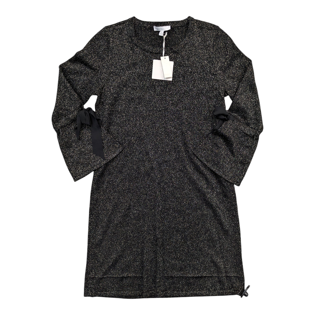 Dress Sweater By Talbots In Black & Silver, Size:Mp