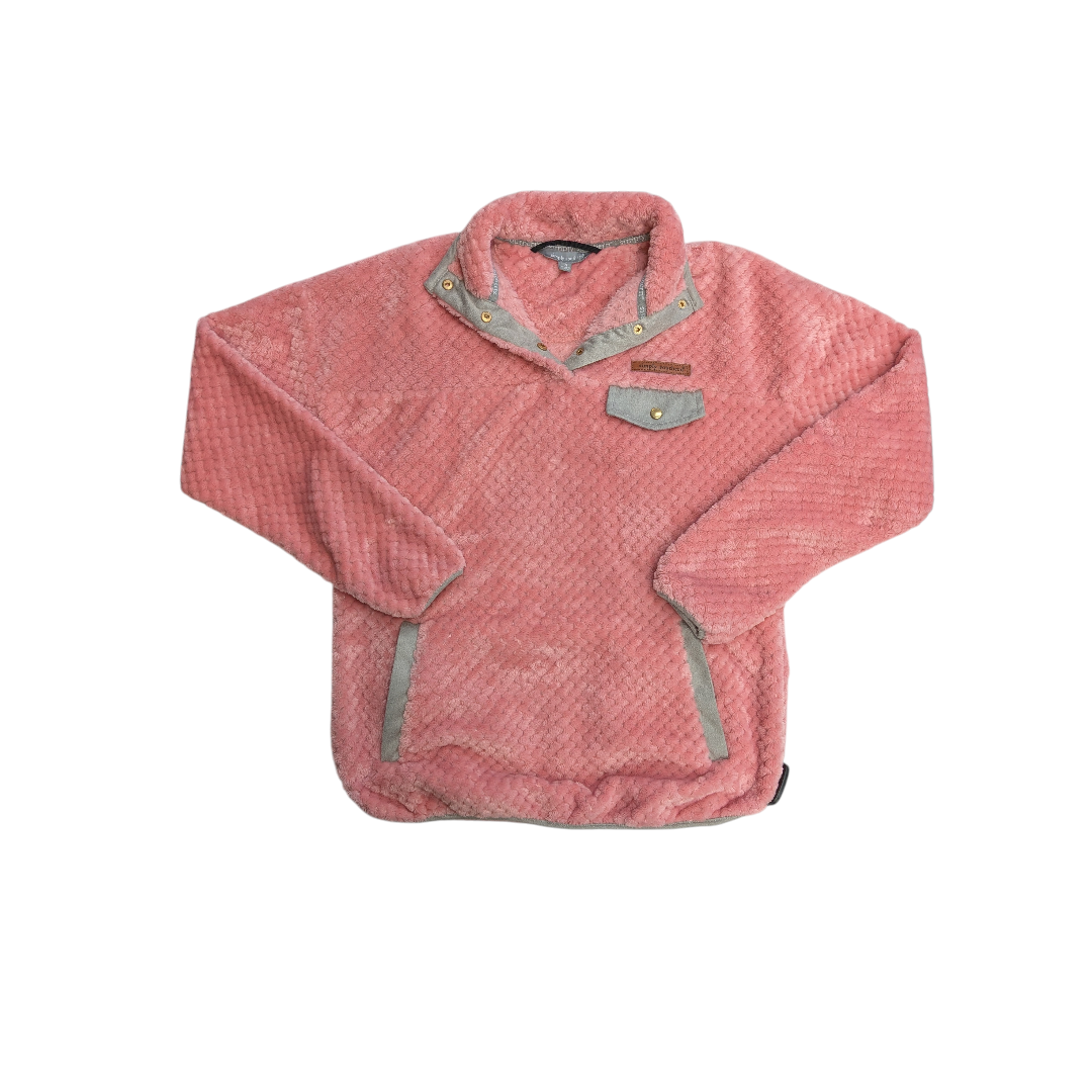 Jacket Fleece By Simply Southern In Pink, Size:S