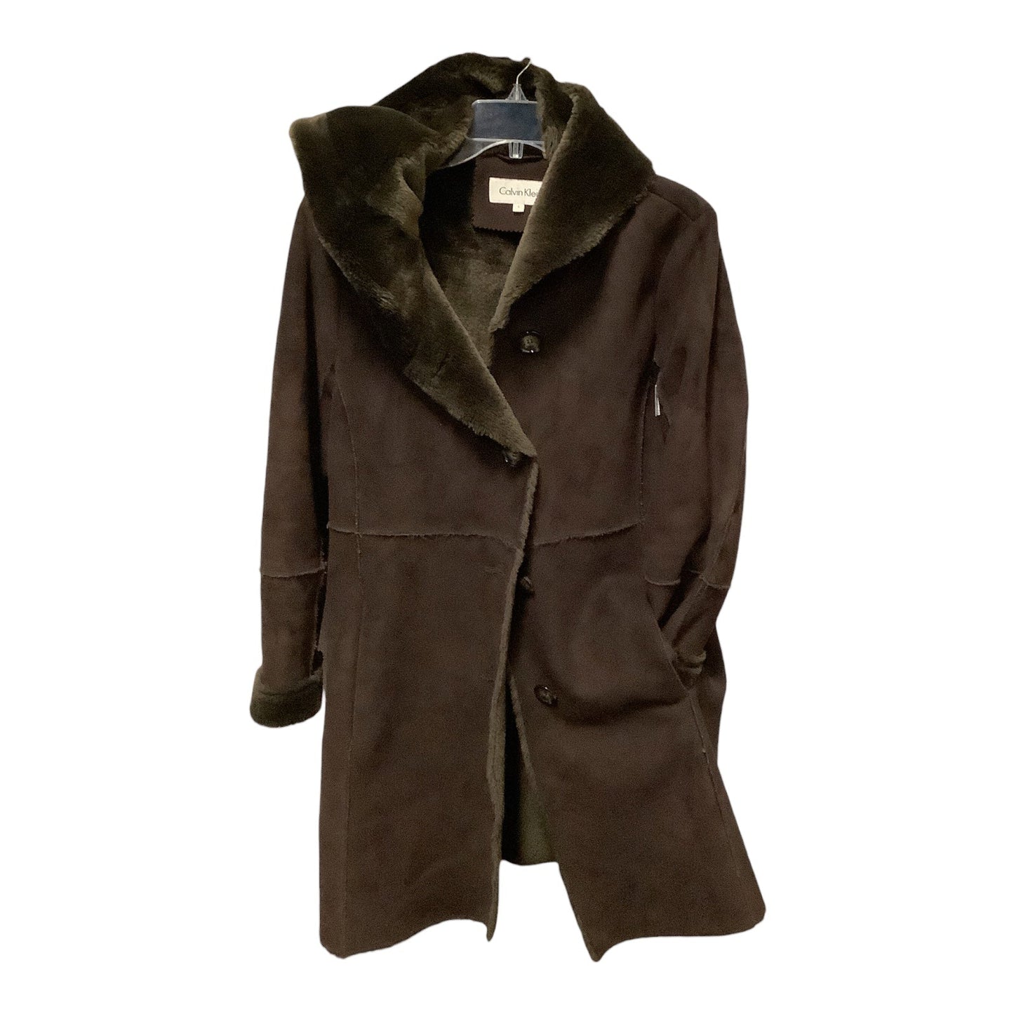 Coat Faux Fur & Sherpa By Calvin Klein  Size: S