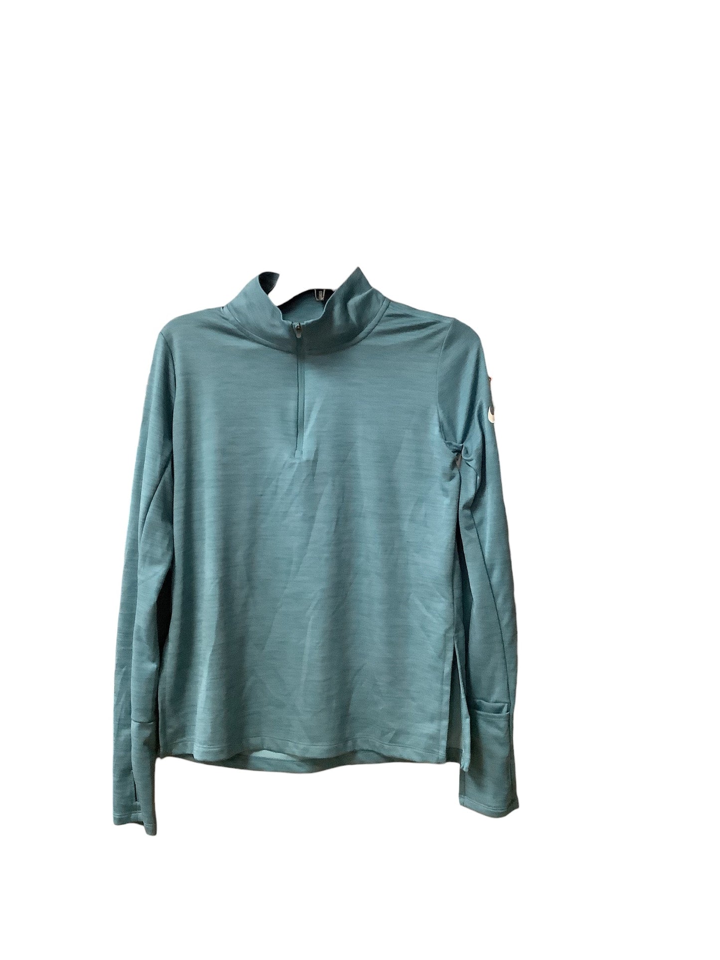 Athletic Top Long Sleeve Collar By Nike Apparel  Size: S