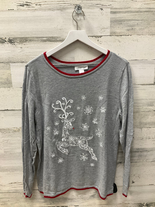 Holiday Top Long Sleeve By Christopher And Banks  Size: L