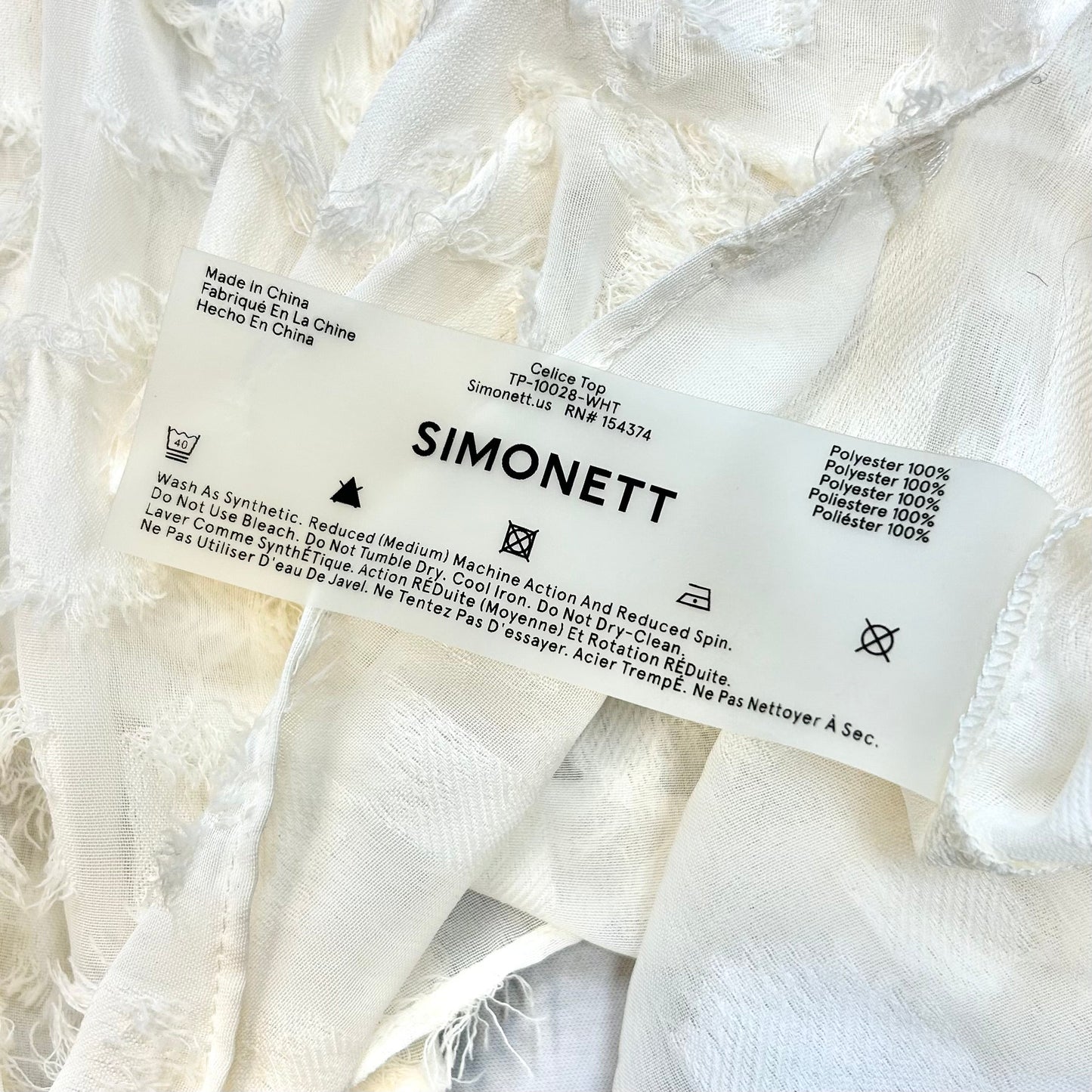 Top Long Sleeve Designer By Simonett Size: S/M