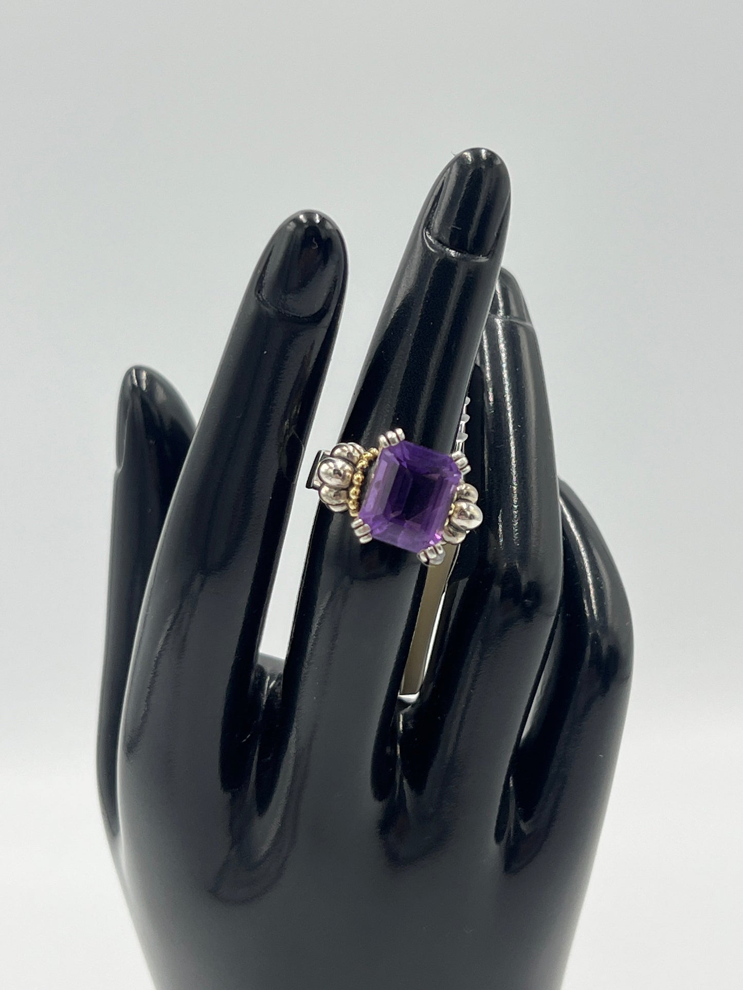 Lagos Glacier Amethyst Cocktail Ring  Size: 6