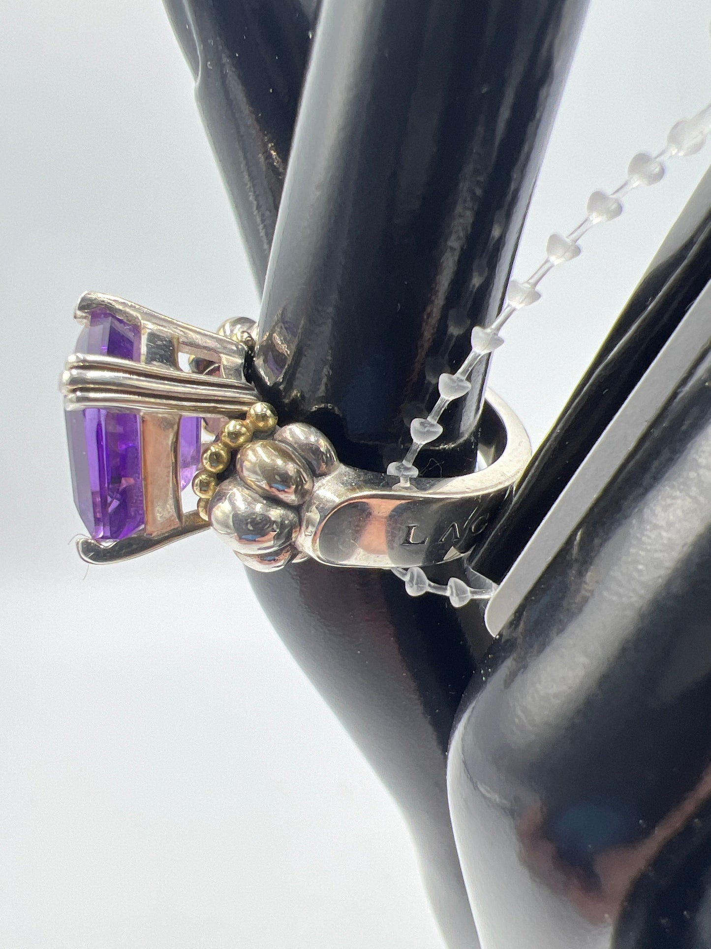 Lagos Glacier Amethyst Cocktail Ring  Size: 6