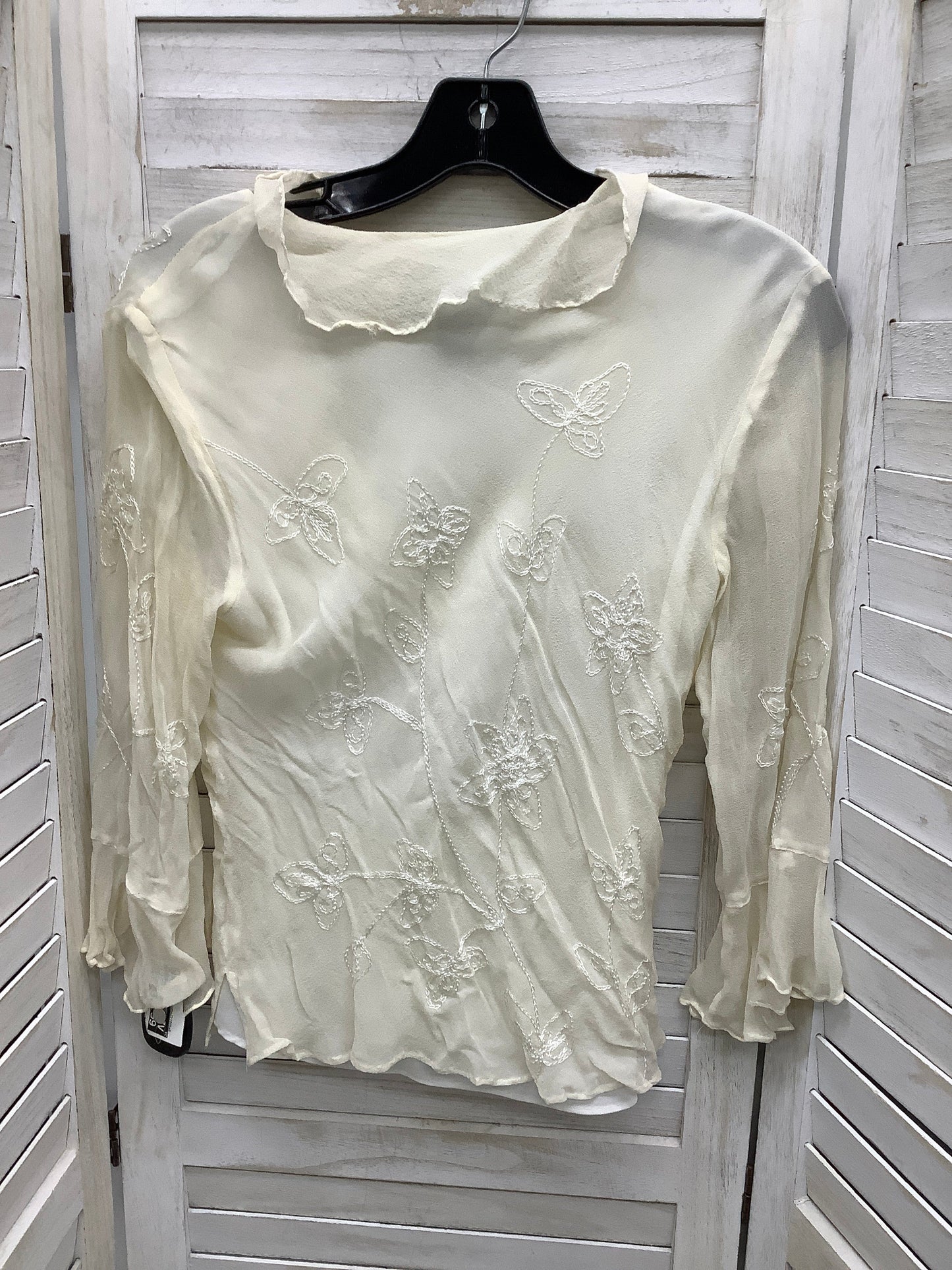 Blouse 3/4 Sleeve By Ralph Lauren  Size: L