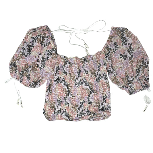 Back on Top Smocked Floral Top By Free People  Size: Xs