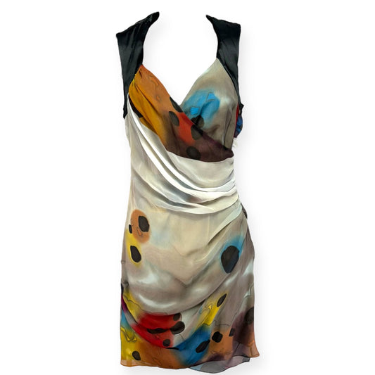 100% Silk Dress Party Midi By Catherine Maladrino Size: 0