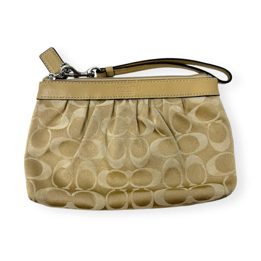 Signature Jacquard Wristlet Designer By Coach  Size: Small