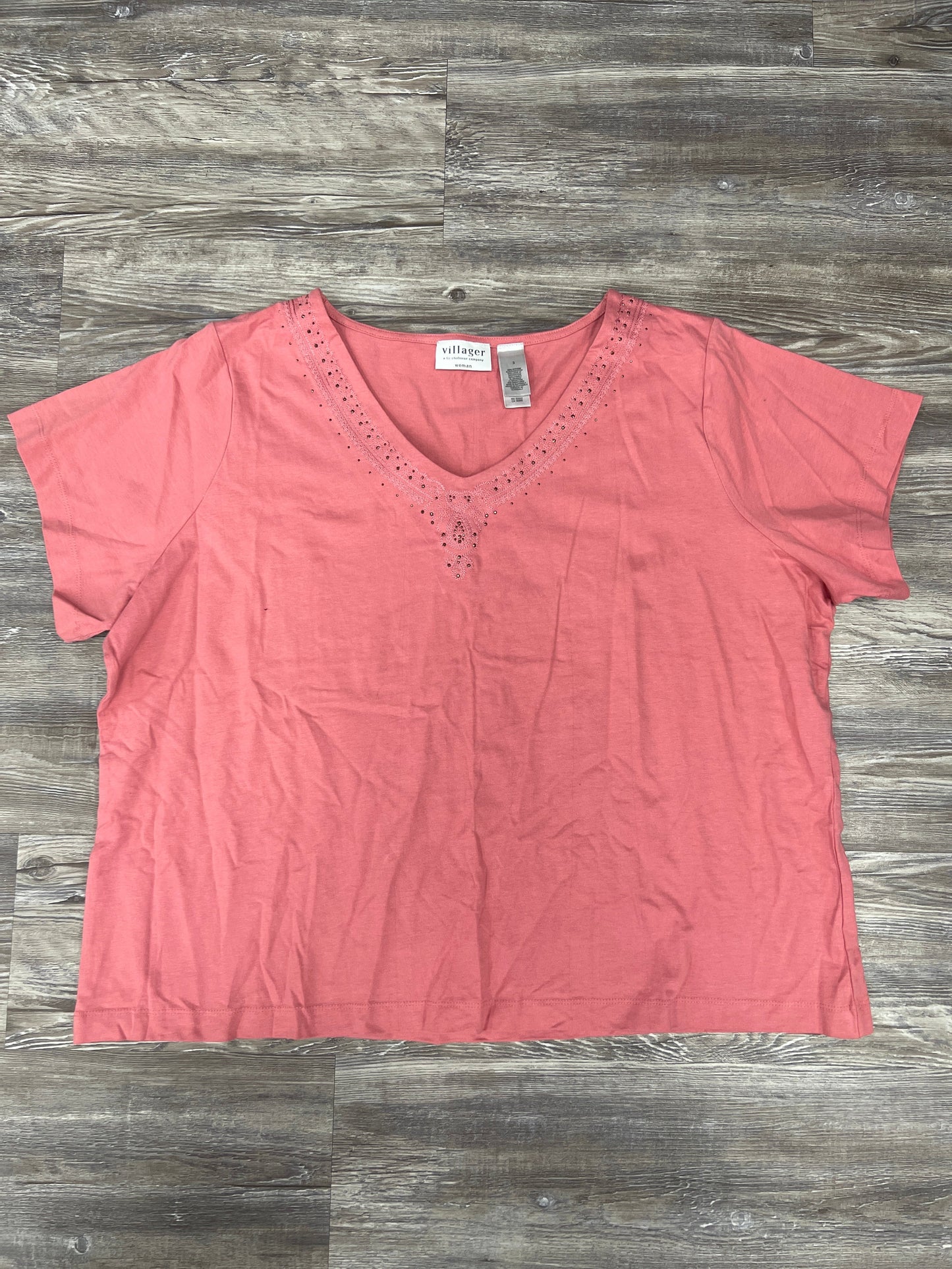 Top Short Sleeve Basic By Liz Claiborne O  Size: 3x