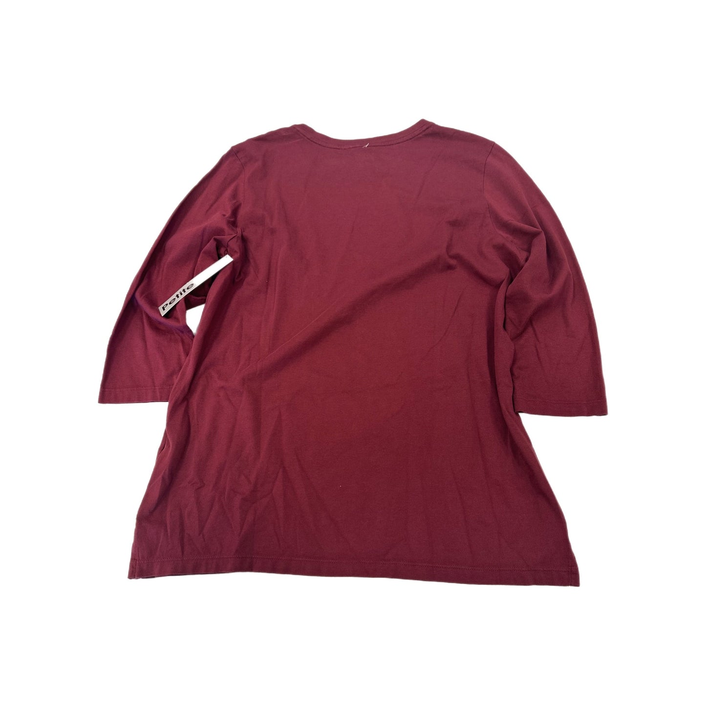 Top 3/4 Sleeve Basic By Lands End  Size: Petite  Medium