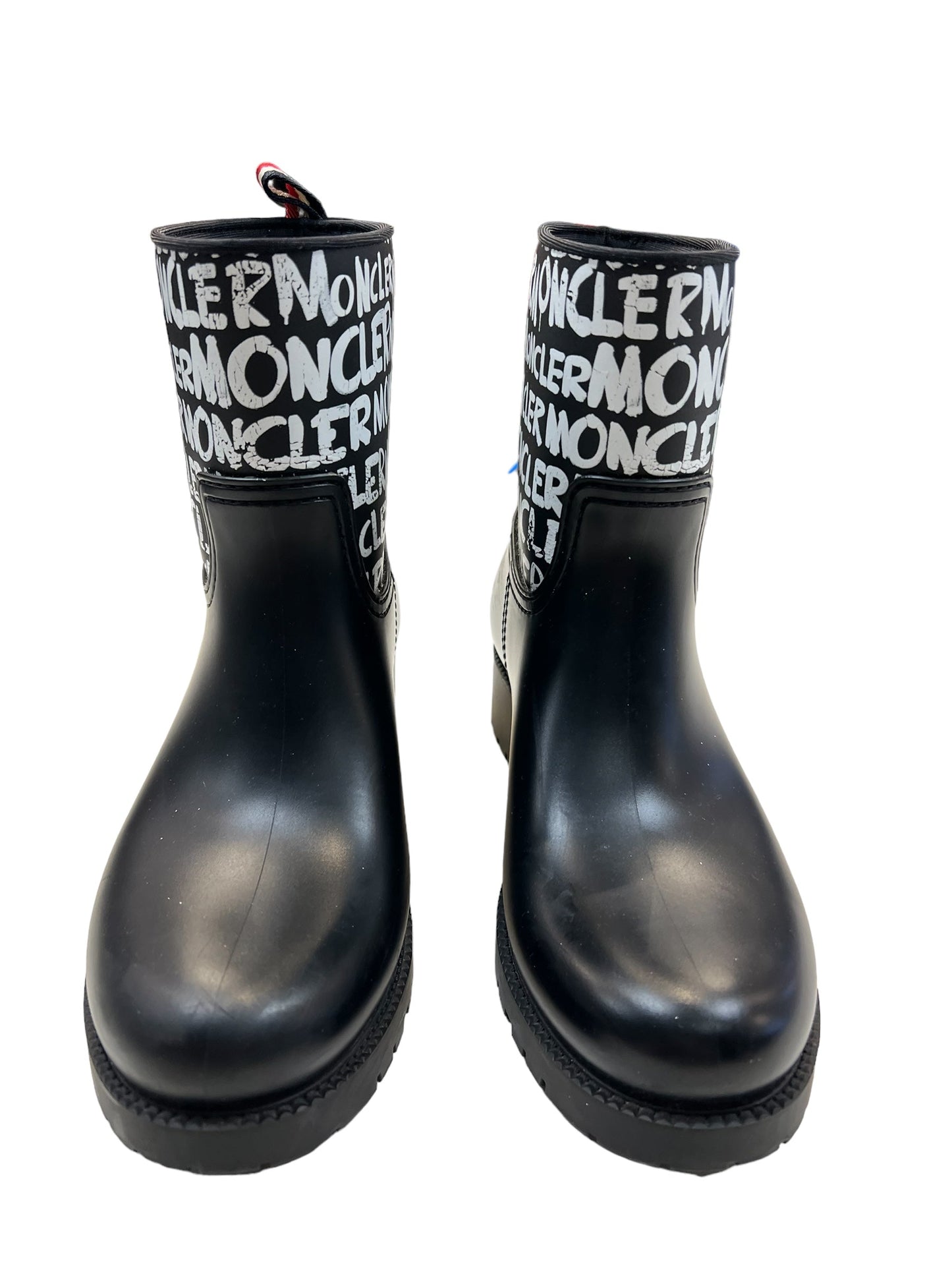 Boots Luxury Designer By Moncler RUBBER RAIN BOOTS Size: EU 40